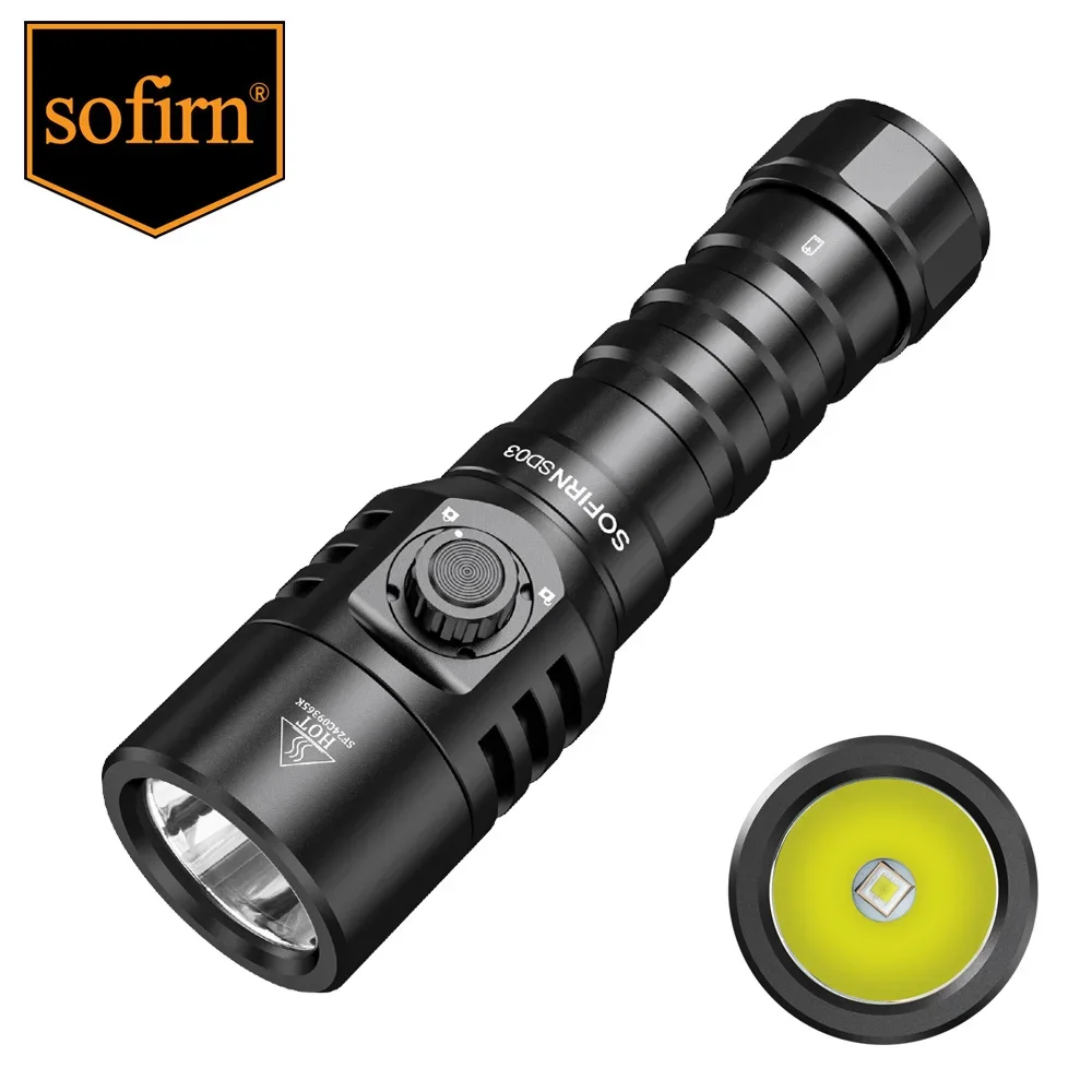 

Sofirn SD03 SFT40 1800lm 5000K Scuba Diving Flashlight IP68 waterproof Rotary Switch for Hassle free Torch