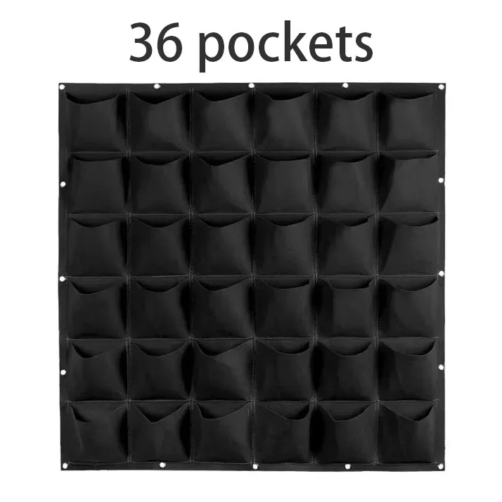 Multi-pocket groene verticale hangende tuin plantenbak groente fruit bloempotten tas muurbevestiging hangende kweekzakken zaaipotten