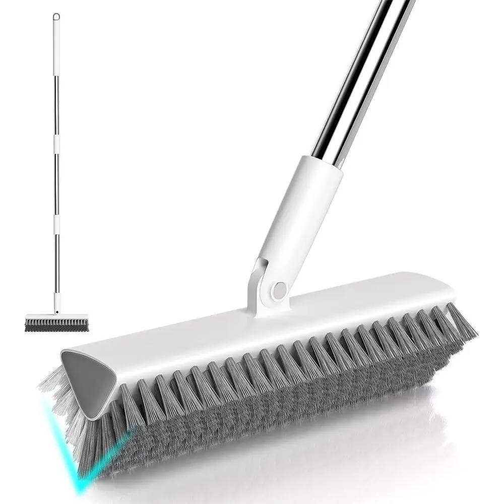 

Long-Handled Heavy-Duty Tile and Shower Grout Cleaning Brush for Professional Bathroom and Kitchen Floor Surfaces