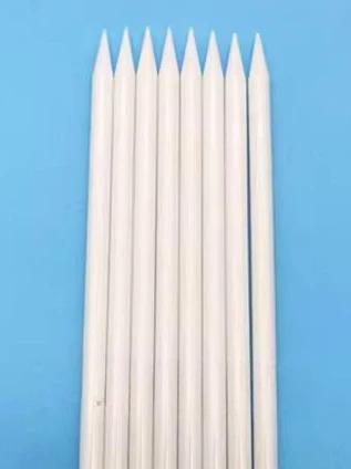 10PCS zirconia ceramic rod, pointed wear-resistant and corrosion-resistant photovoltaic insulation porcelain rod outer diameter