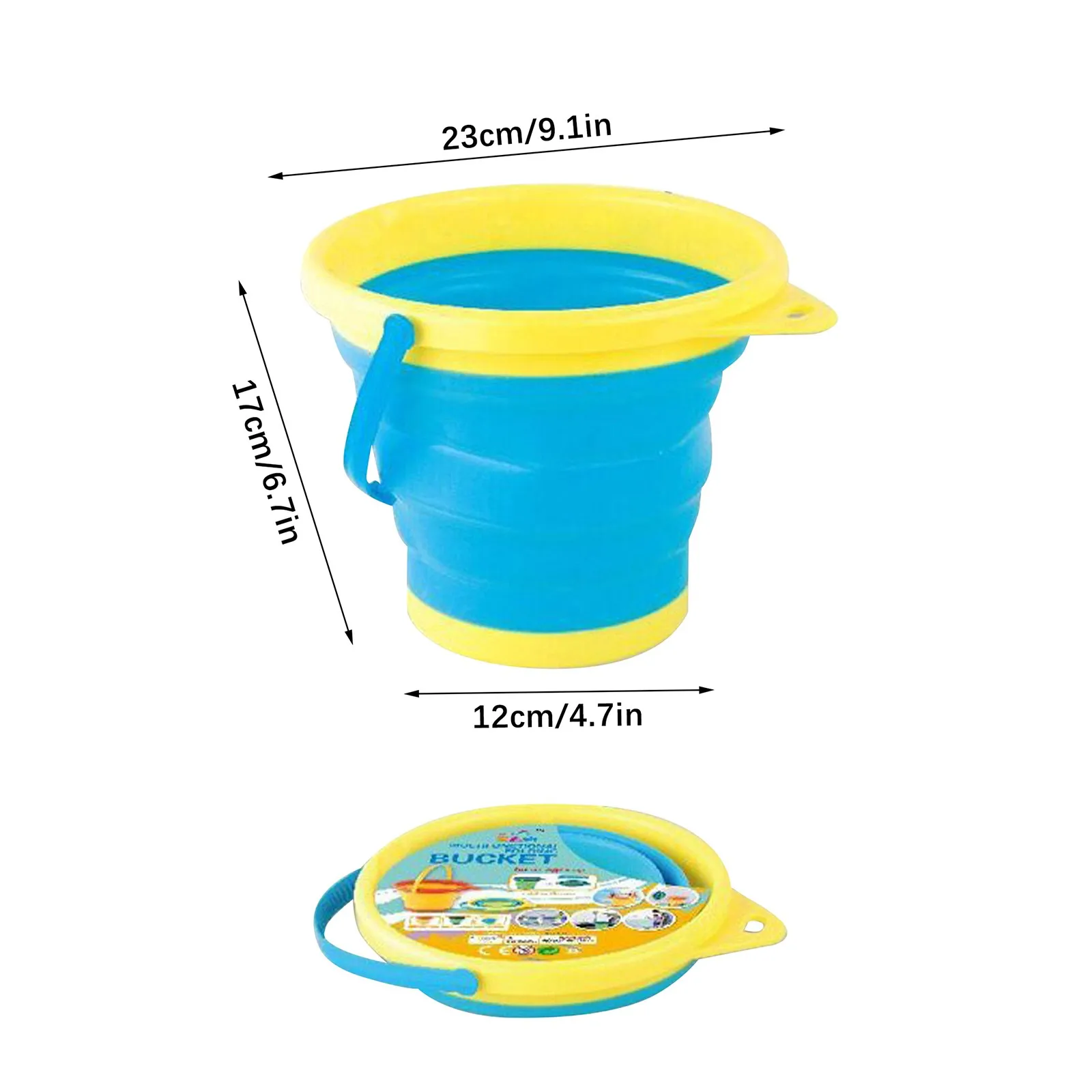 Beach Toys Travel Bucket Shovel Sand Bucket Sandbox Square Summer Party Foldable Bucket Bucket Silicone Foldable Bucket Children