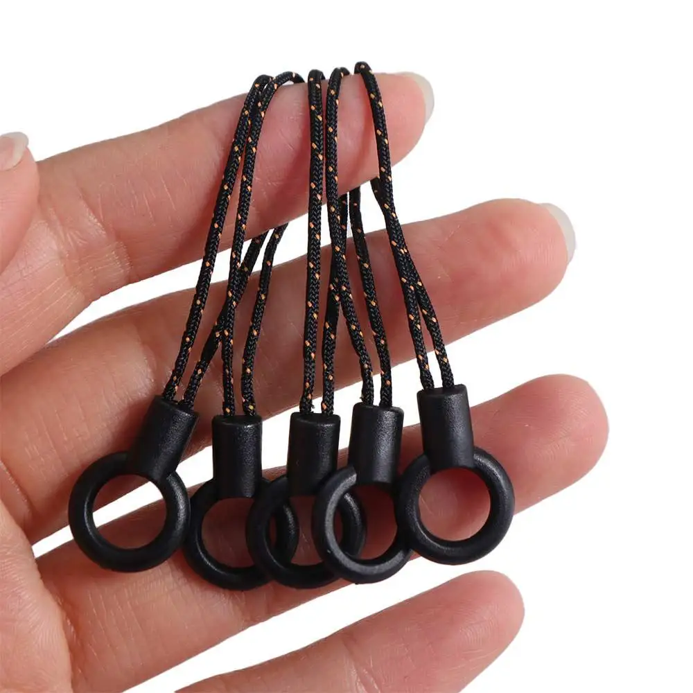 حبل تعليق للهاتف المحمول دائري أسود، حبل صغير متعدد الوظائف، حبل تعليق للمفاتيح، زينة للهاتف، شريط للهاتف الخلوي