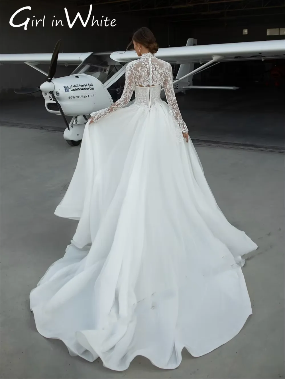 Princess A-line Wedding Dresses for Woman Detachable Sleeves Lace Applique Vestidos De Casamento Personalized Customized