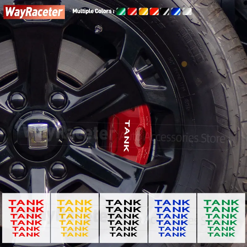 6 Pcs Car Brake Caliper Sticker High Temperature Waterproof Vinyl Decal For GWM Tank 300 2025 2026 400 500 700 Off Road 2024