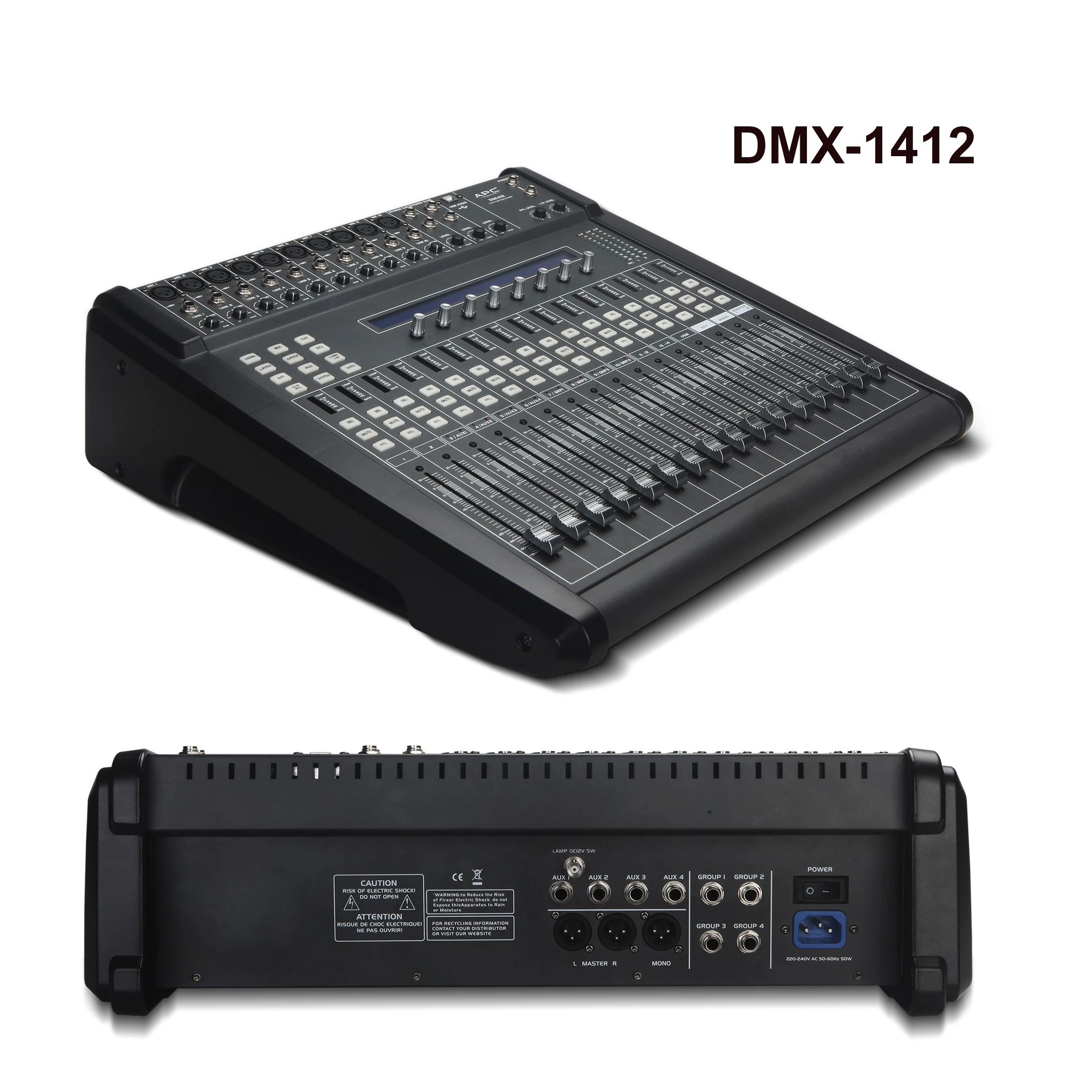 14-Channel Digital Mixing Console with 14 Mic/Line Inputs, 12 Analog Outputs