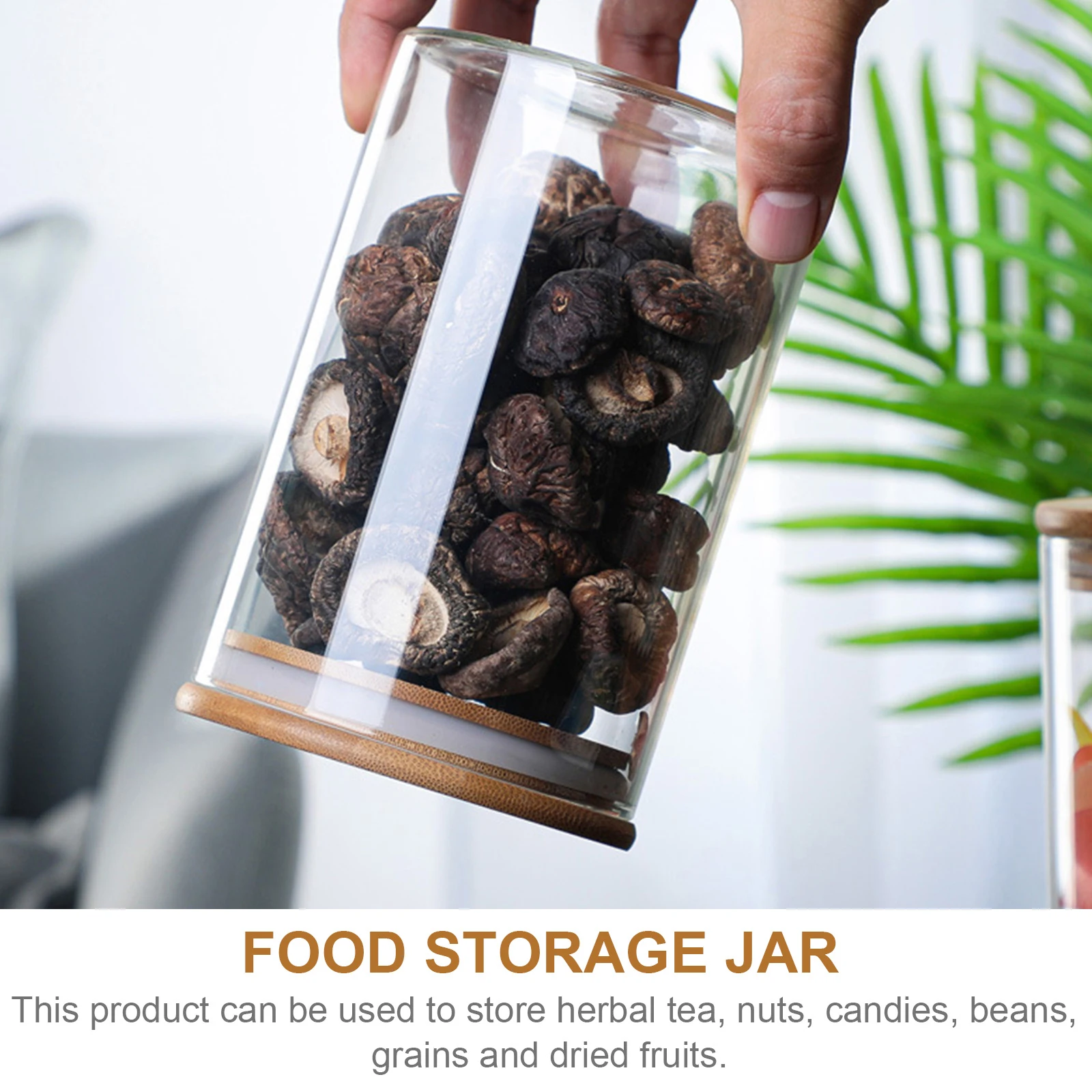 

Glass Storage Jar Transparent Moisture-Proof Sealed Container Kitchen Nut Seasoning Tea Dried Fruit Home Storage Bottle Reusable