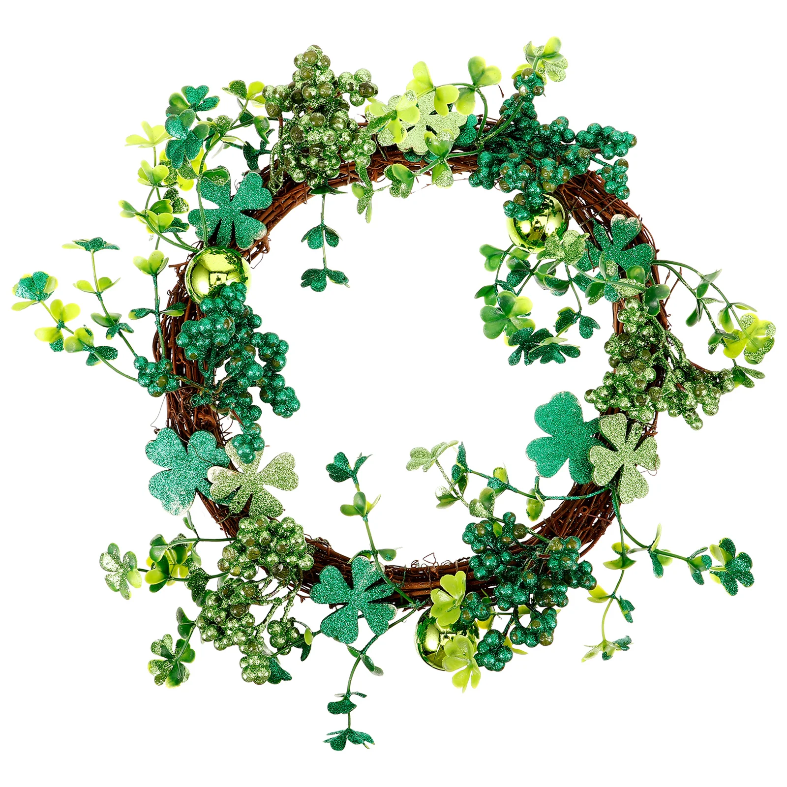 

Four Leaf Clover Wreath Fake Green Leaves St Patrick Day Hanging Decor Pendant Spring Wreath Outdoor Door Wreaths Festival