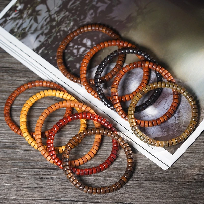 

Natural Wood Bracelet, Buddha Bead Men's and Women's Fashion Lucky Single Circle Bracelet, Bracelet, Gift.