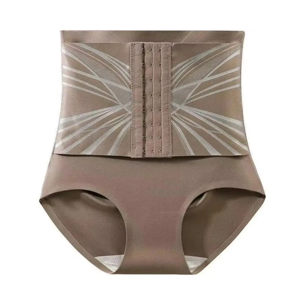 With Hooks Design Waist Trainer Shapewear Seamless High Waist Seamless High Waist Briefs Firm Compression Adjustable
