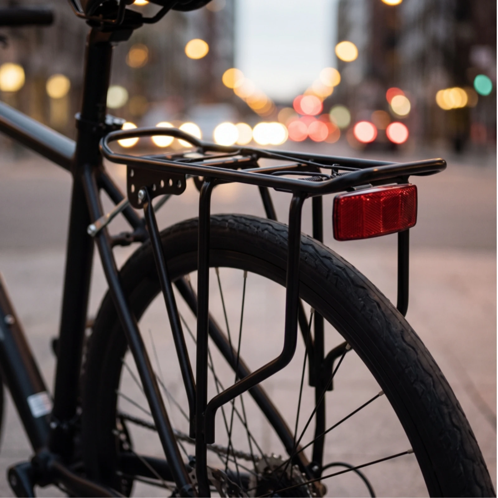 Heavy Duty Rear Mount Bicycle Rack with Reflector Cargo Carrier Rack for Stable Transport and Bike Touring