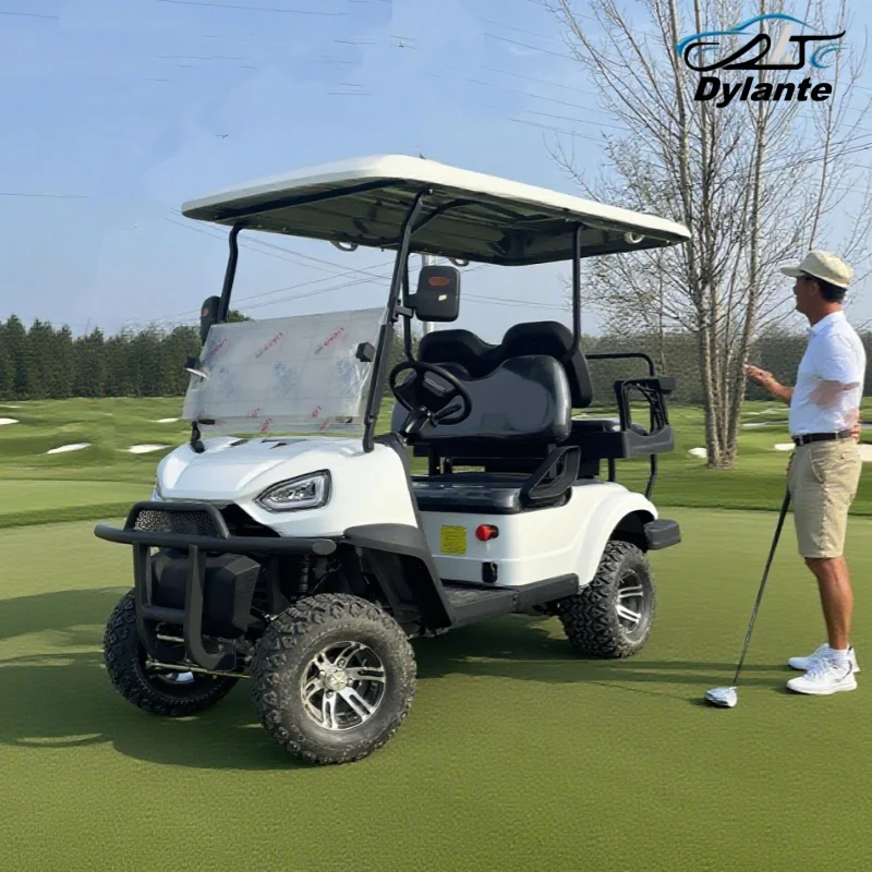 2026New Style Private Club VIP Honoured Guest Off-Road Golf Cart 72V Lithium Electric Golf Cart Side Mirror With Turning Light