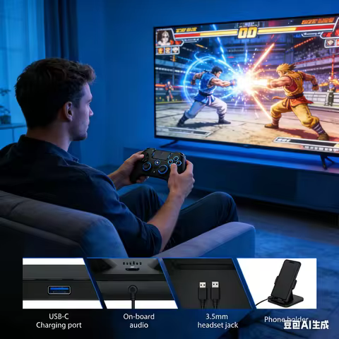 O produto está fora de existência Bluetooth Para PS4 PS3 Sem Fio Preto Para PC Ios Android Gamepad Para PS5 Via Conversor