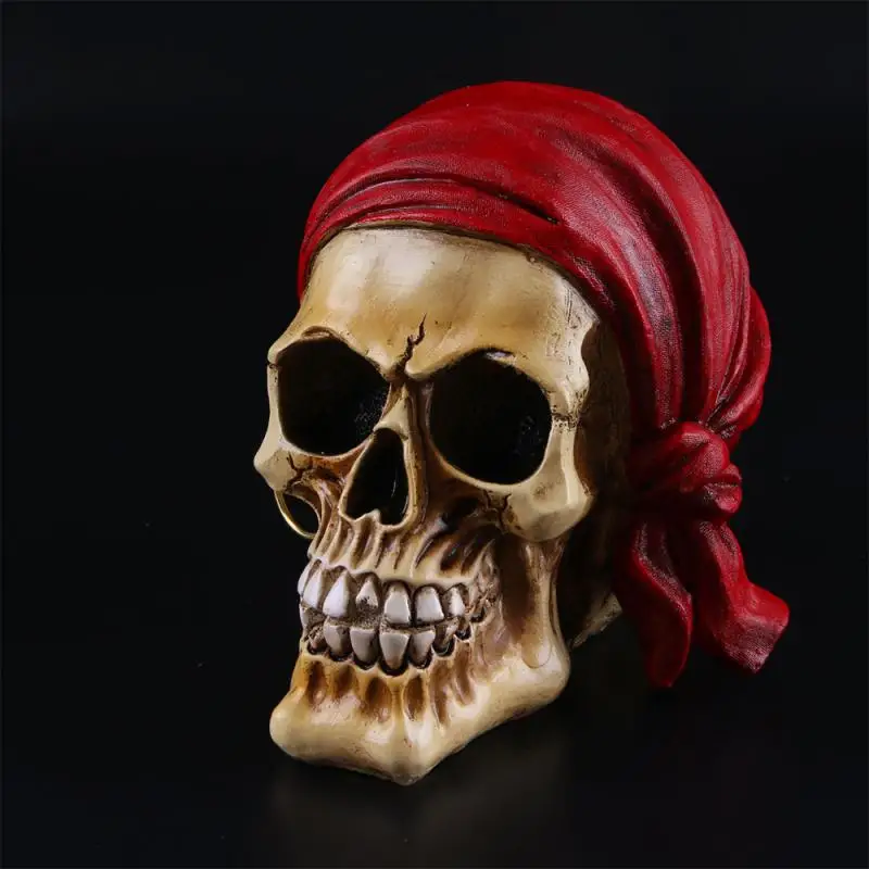 Skull Spoof Props Hand Carved Statue Halloween Props Many Decorative Scenes Resin Home Decor Crafts Skull Ornament Crafts