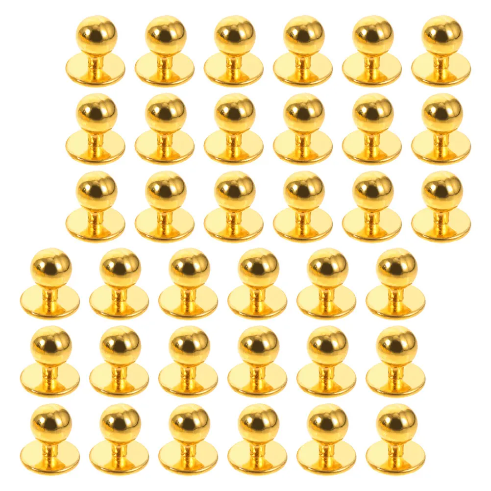 

50Pcs Chef Suit Buttons Plastic Ball Shape Studs for Coat Shirt Replacement Easy Fix Sewing Set Restaurant Hotel Uniform