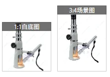 1pcs 100x mirror high magnifying jewelry identification with lamp, reading scale high definition, handheld portable microscope