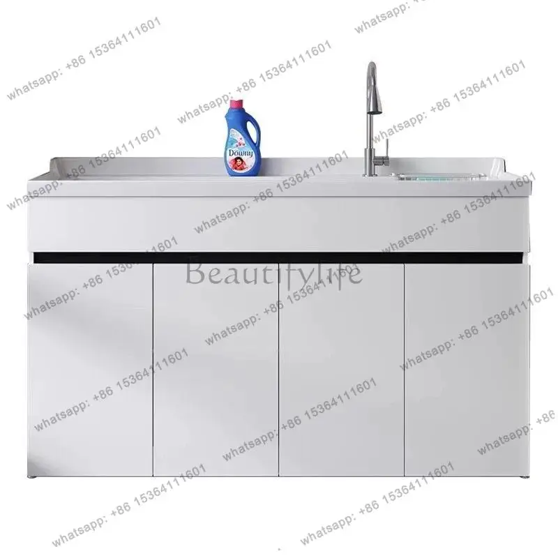 Balcony laundry cabinet sweeping robot significant other laundry sink integrated cabinet