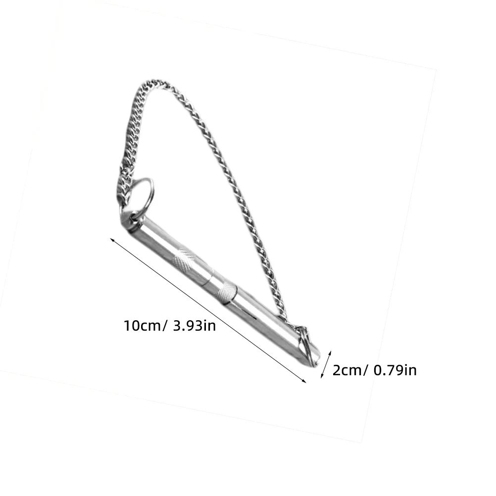 Fischio per cani ad ultrasuoni Strumento di addestramento a frequenza regolabile in acciaio inossidabile Smettere di abbaiare Fischio per addestramento del cane Comportamento di richieste per animali domestici