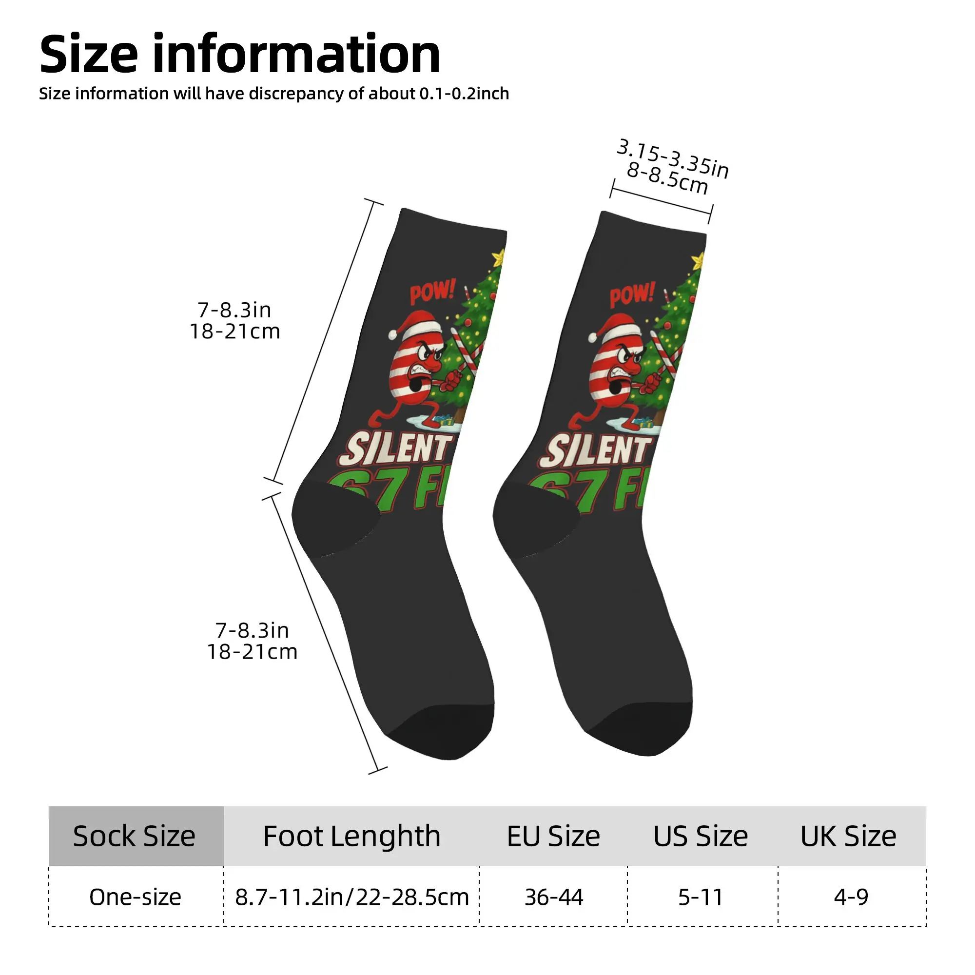 Erwachsene Männer Socken Silent Night 67 Kampf Weihnachten Strümpfe Herbst Neuheit Atmungsaktive Socken Design Radfahren Anti Slip Socken