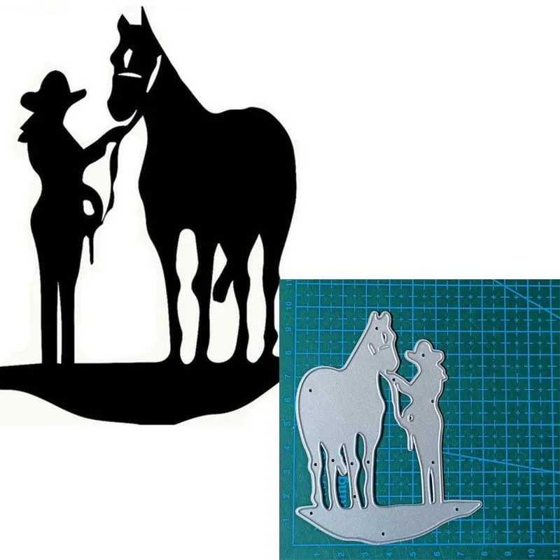 Paardendieren Metalen Stansmessen Mal Scrapbooking Decoratie Papier Ambachtelijke Mes Mal Punch Sjabloon Embossing Stencils