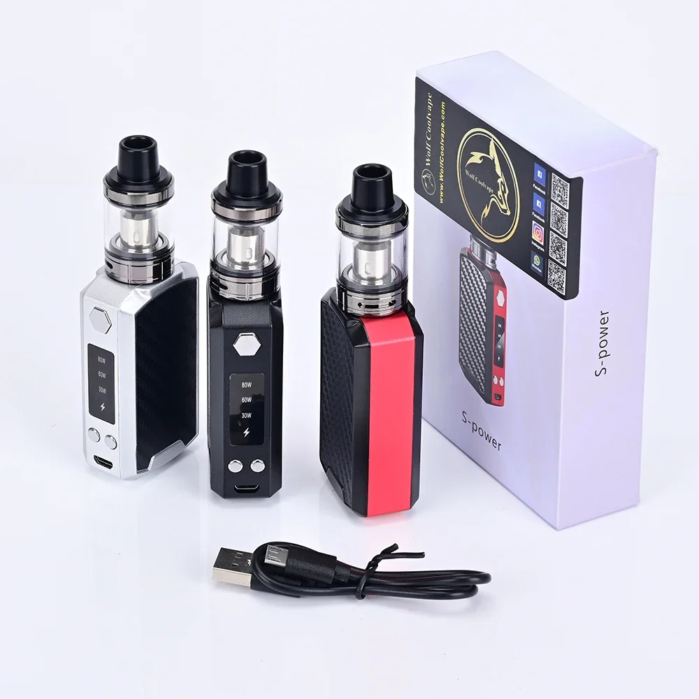 

Wolfcoolvape Vape Starter Kit 80W Box Mod with 2200mAh Battery Electronic Cigarette Vape Pen Kit for Daily Vaping Use