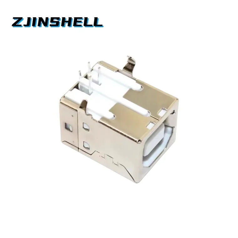 10Pcs PCB Mount 90 Degree 4 Pin Square USB 2.0 Type B Female Jack Socket for Printer Data