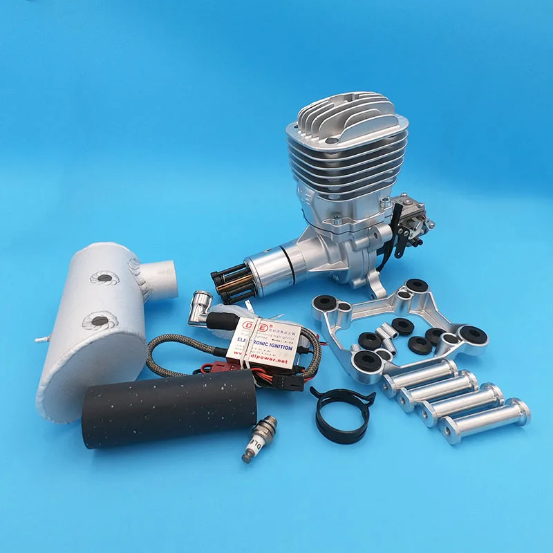 New DLE85 Model Airc raft Gasoline Engine Single-cylinder Two-stroke Side Exhaust Air-cooled Hand Start 85CC Displacement