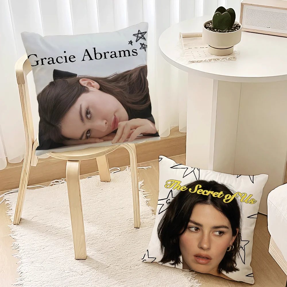 Singer Gracie Abrams The Secret of Us For Bedroom Car Coffee Shop Room Soft and Living Room Sofa Decorative Pillow Cover Case