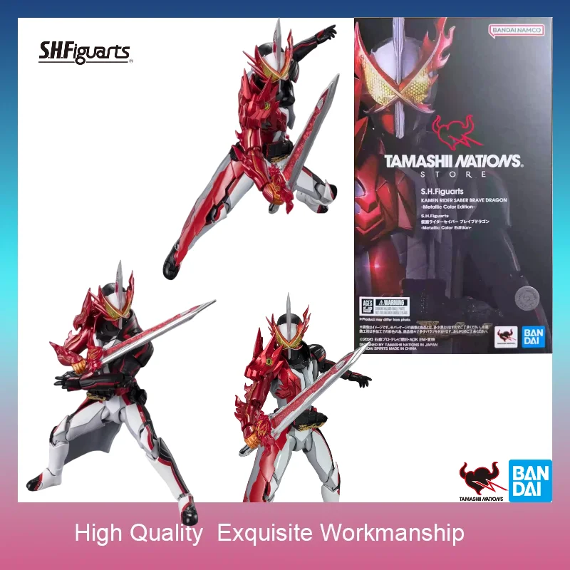 В наличии: Bandai S.H.Figuarts Kamen Rider Saber Brave Dragon Reiwa, подвижная фигурка, коллекционная модель, официальный продукт.