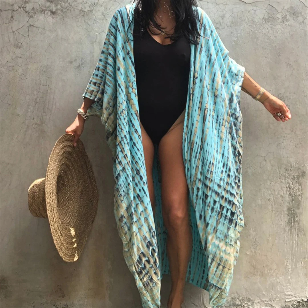 17 Farben Leopardenmuster Buntes Tunika-Strandkleid mit Gürtel Strandkleidung Strandmode Damen Strand-Cover-Up V4510L – Detail 35