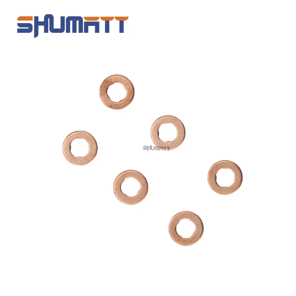 100 قطعة F00VC17503 حاقن وقود الديزل النحاس غسالة الرقائق 15*7.2*1.5 مللي متر لحاقن 0445110020 028 029 030 036 044 057 059 064