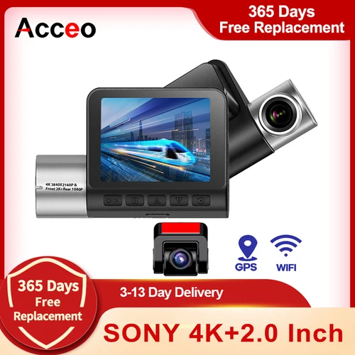 대시 캠 4K GPS 와이파이 자동차 DVR 2160P ADAS 운전 카메라 비디오 녹음기, 1080P 후방 카메라 블랙 박스  Best5