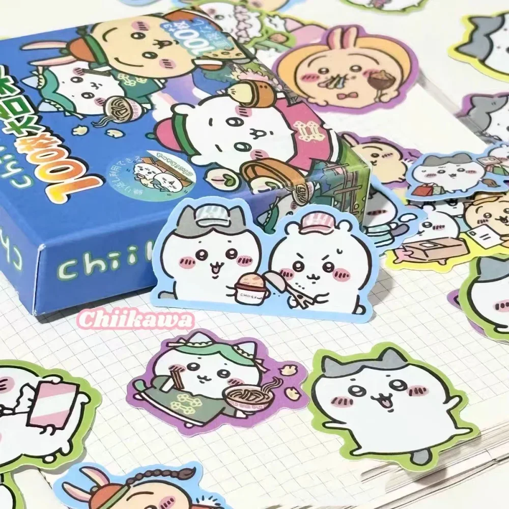 60/100 Pz Kawaii Chiikawa Usagi Adesivo Confezione Regalo Del Fumetto Hachiware Studente Cancelleria Tazza Adesivi Decorativi Giocattoli Per Bambini Regali