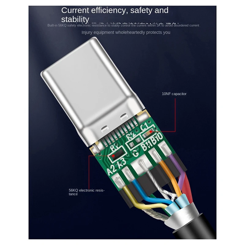 RISE-3X USB3.2 10Gbps Type C Cable USB A To Type-C 3.2 Data Transfer USB C SSD Hard Disk Cable PD 60W 3A Quick Charge 3.0,1M