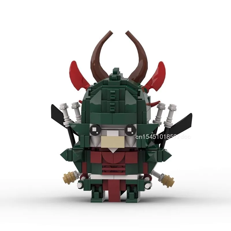 MOC Roninied Warriored Apanese Anime Flame Glory God Demon Action Figures Model Brickheadz Robot Building Blocks Brick Toy Gift