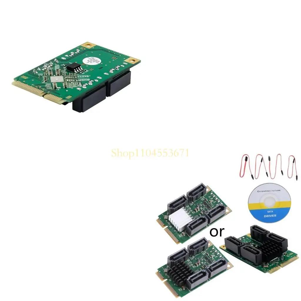 

Best Seller Hard Disk Expansion Card Mini PCI for Express To 4 Port 3.1 Adapter 6Gbps 88SE9215 Controller