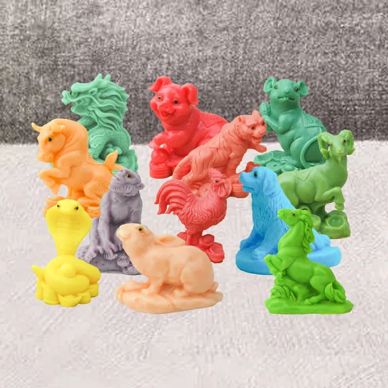 3D Chinese Zodiac Candle Silicone Mold for Handmade Desktop Decoration Gypsum Epoxy Resin Aromatherapy Candle Silicone Mould - Image 3