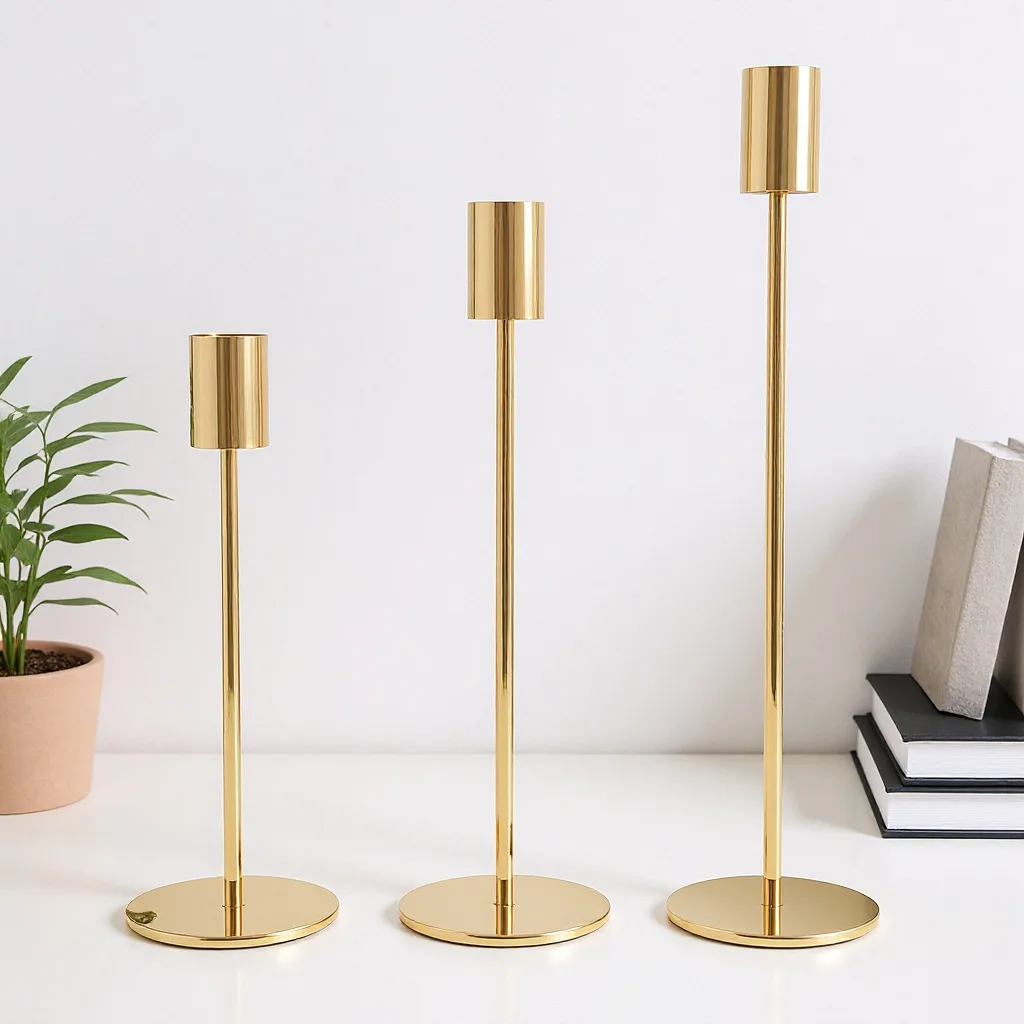 

Cross-border European candlestick ornament high-end restaurant hotel party candle cup Halloween ornament candlestick