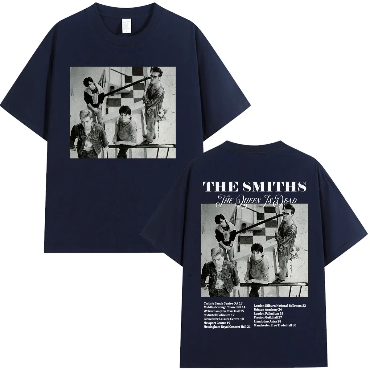 The Smiths The Queen Is Dead T Shirts 1980's Indie Morrissey Oversized T-shirt Vintage Punk Rock Band T-shirts Streetwear Unisex