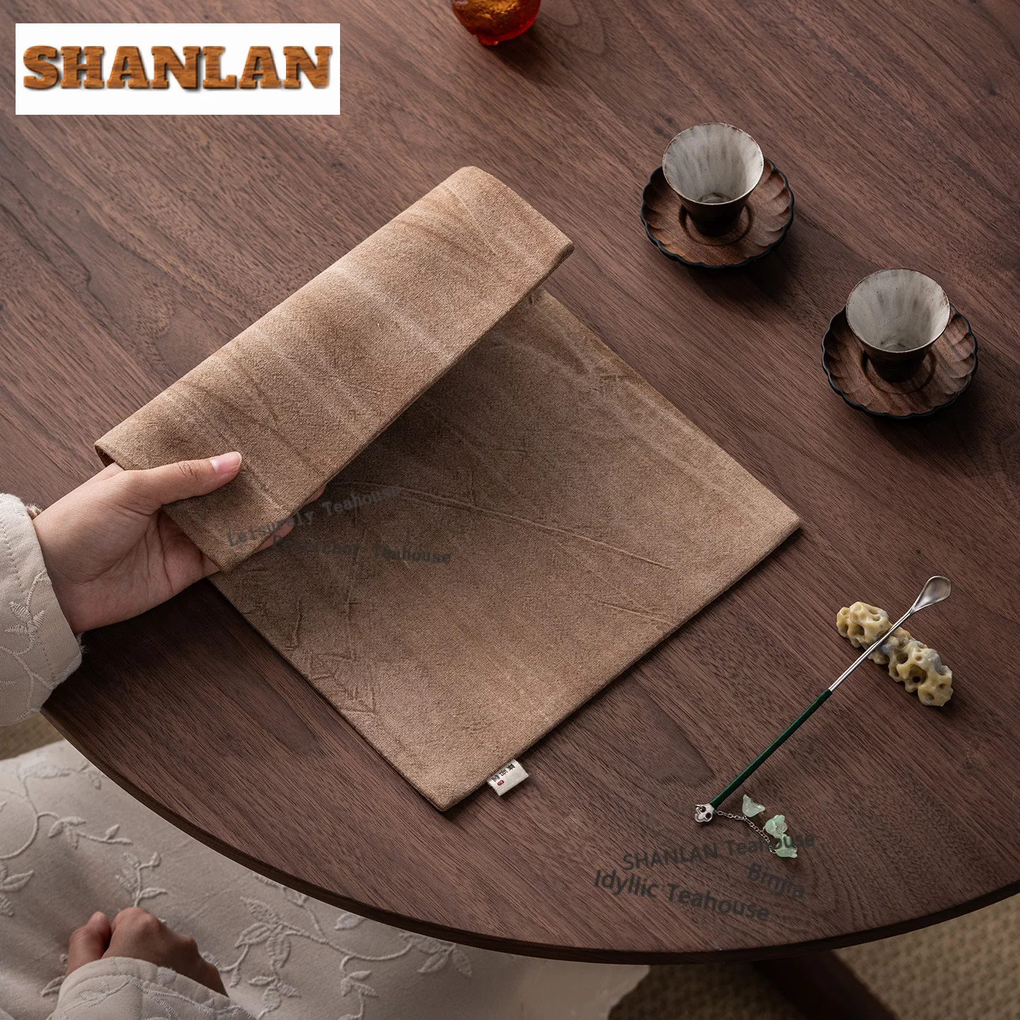 

Old Cloth Tie-dyeing Tea Table Mats Luxury Bowl Pot Mat Drink Coaster Household Dinner Table Cloth Mat Tea Ceremony Ornaments