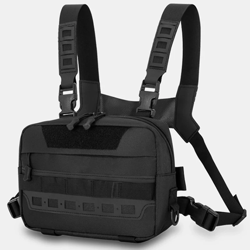 Outdoor Chest Rig Pack Men Chest Bag Molle Utility Admin Pouch EDC Tool Storage Bag  Airsoft Recon Case for Climbing Hunting