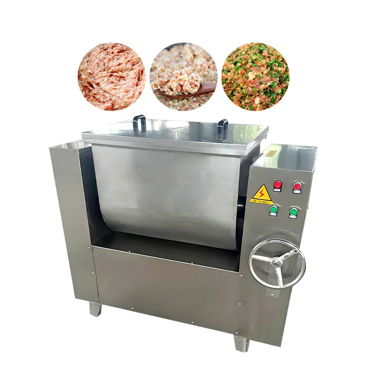 Stainless Steel Horizontal Electric 50kg Tiltable Meat Season Flavore Paddle Mixer 200L Meat Mixing Machine