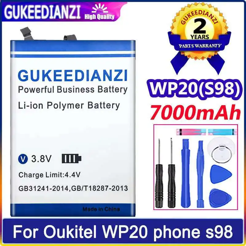 

Mobile Phone Battery WP20 S98 7000Mah For Oukitel High Capacity