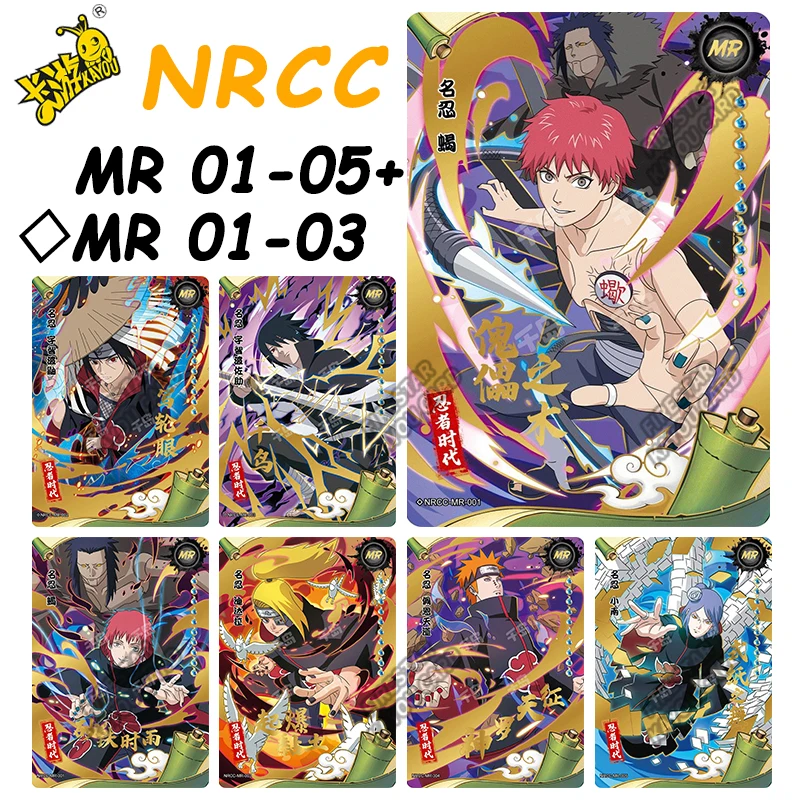 KAYOU Naruto Card MR-001-005 Naruto Uzumaki Jiraiya  Minato Kakashi NRCC MR Boy Anime Collection Cards Kids Toys Gifts