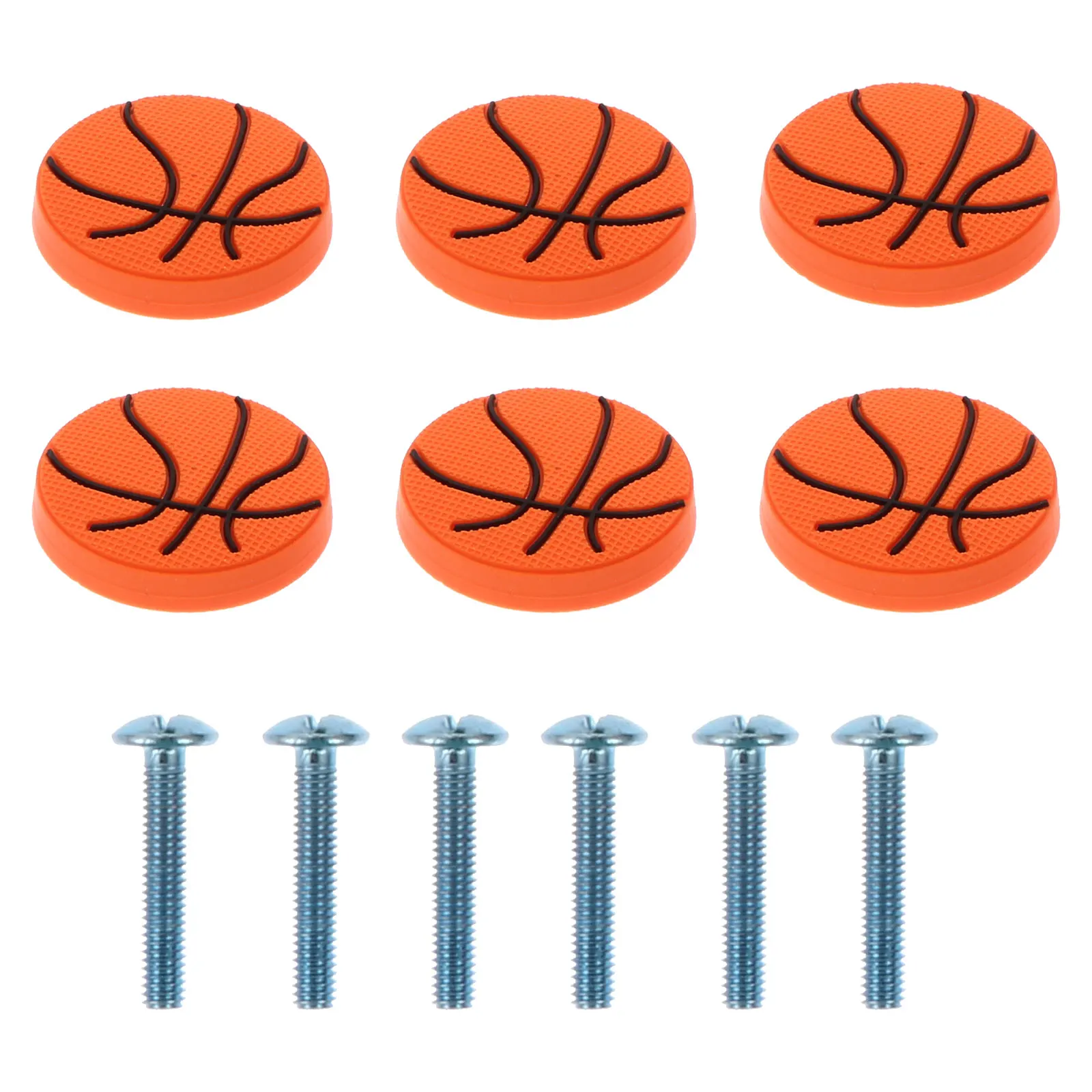 

6pcs Basketball Pattern Handle Vintage Zinc Kitchen Cabinet Door Knobs Drawer Decorative Hardware Durable Children Room