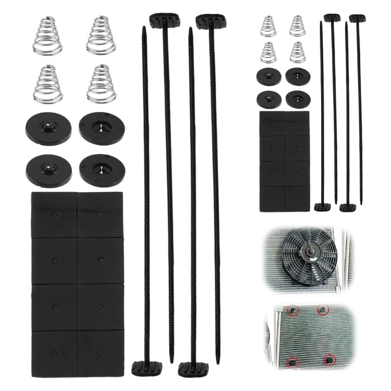 Easy Install Electric Transmission Coolers Mounting Tie Strap Car Fan Mount