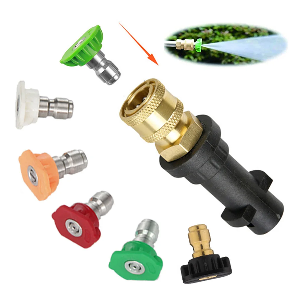 Car High Pressure Gun Washer Nozzles For Karcher K K2 K3 K4 K5 K6 Foam Clean Tool Adapter 12mm Motorcycle Automotive Accessories