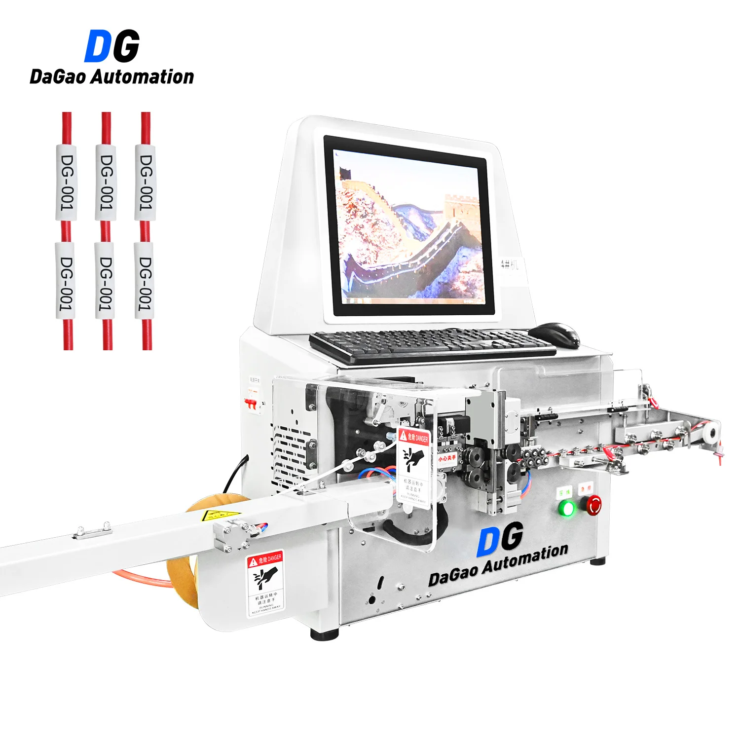 Fully Automatic Computer Wire Stripping and Number Threading Machine