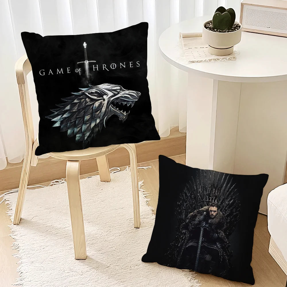 Game of T-Thrones Pillow Case Living Room Accent Couch Back Support Square Lounge Restful Nap Companion ﻿