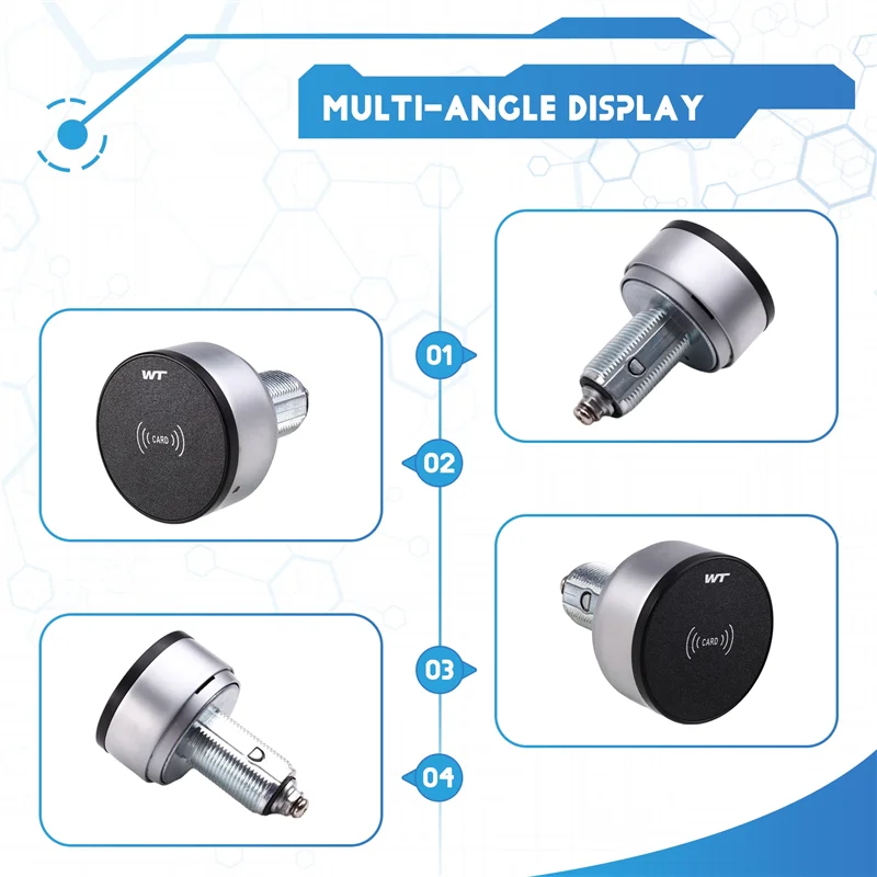 Cerradura electrónica para cajón con tarjeta inteligente, cerradura de puerta con tarjeta inteligente de 30Mm para archivadores, guardarropas, bujes de correo, uso en el hogar y la oficina-AS97