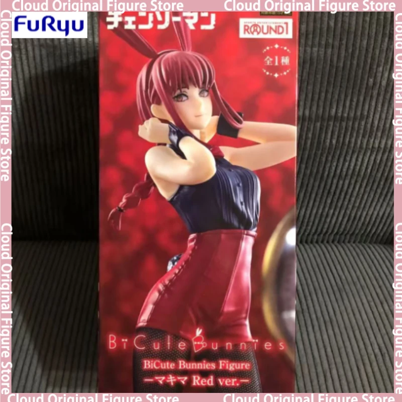 

In Stock 100% Original FuRyu Round1 BiCute Bunnies Chainsaw Man Makima Red Ver. Anime Figure Model Decoration Gift